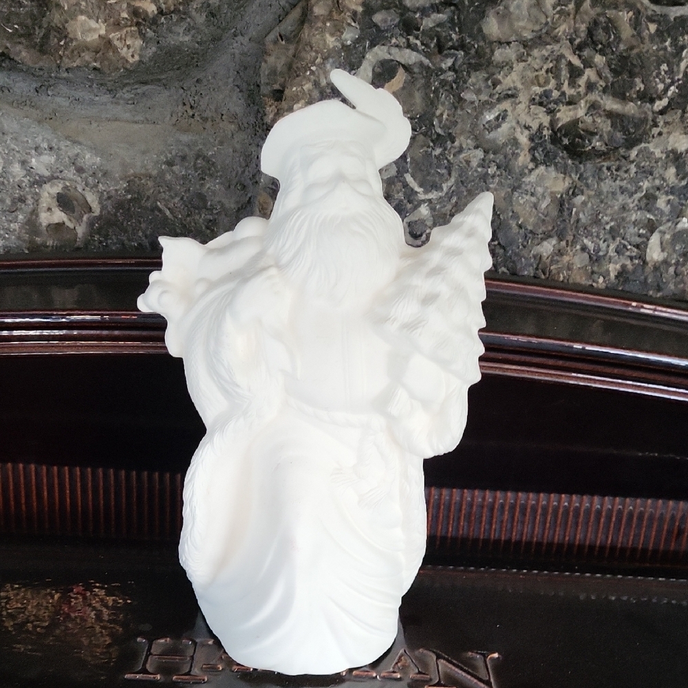 Elegant White Santa Claus Figurine